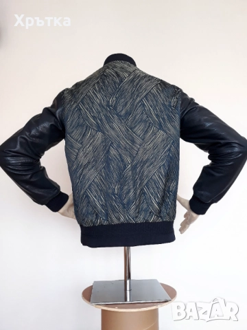 Carven - Оригинално мъжко яке от естествена кожа размер M, снимка 7 - Якета - 51807357