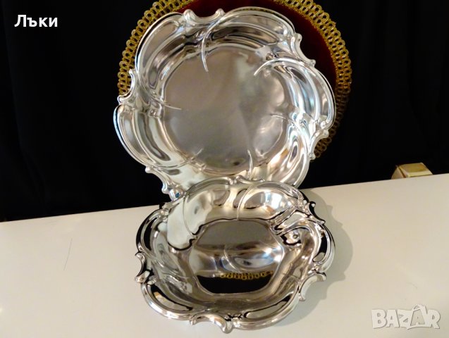 Посребрена фруктиера,съд за сервиране 26 см. , снимка 6 - Аксесоари за кухня - 42626206