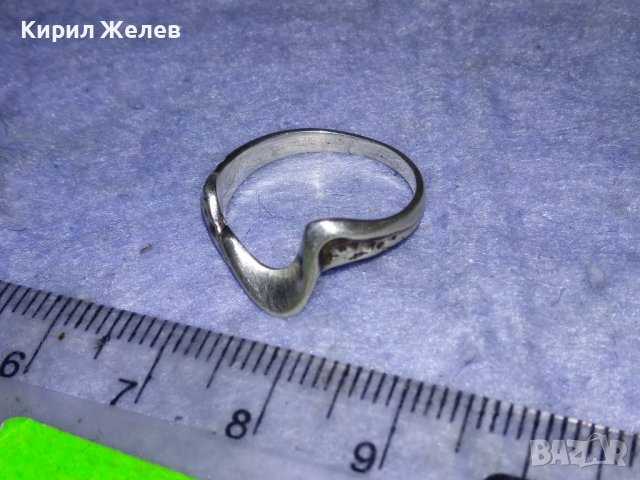 ЕЛЕГАНТЕН АР НУВО СРЕБЪРЕН ПРЪСТЕН СРЕБРО 925 ХУДОЖЕСТВЕНА РЪЧНА ИЗРАБОТКА 38263, снимка 5 - Пръстени - 40933097