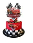 Макуин Маккуин колите коли McQueen cars червена кола Happy Birthday картонен топер украса за торта , снимка 1