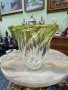 Страхотна антикварна белгийска кристална ваза Val Saint Lambert , снимка 1 - Вази - 44304747