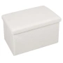 Декоративна табуретка с място за съхранение  Mercado Trade, Бял, снимка 1
