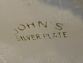 Викториански посребрен поднос JOHN'S silver Plate. , снимка 13