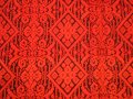 Червена  тъкана покривка килим памучни конци, снимка 7