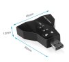 7.1 3D USB Sound Card Аудио Адаптер Двойна Звукова Карта за 2 Потребителя с 2 Микрофона и 2 Слушалки, снимка 5
