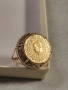 Златен пръстен 7.18гр 14к с Монета Чейрек 22карата 61 размер, снимка 6