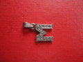 Сребърна висулка медальон с камъни 925  буква М, снимка 4