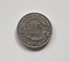 2 франка Швейцария 1943, сребро, снимка 1 - Нумизматика и бонистика - 42356015