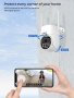 Нова 1080P камера за видеонаблюдение Сигурност Завъртане 360°, снимка 4