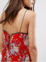Макси рокля с флорален принт с връзки на гърба , снимка 2