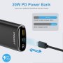PISEN USB C Power Bank,Най-тънката 10000mAh батерия 20W PD QC/Високоскоростно зареждане/LED дисплей, снимка 3