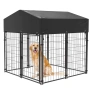 Голяма дворна клетка за куче с покрив / Метално заграждение за куче, снимка 4