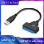 SATA към USB, USB 3.0, HDD, SSD, хард диск, конектор, кабел, свързване с лаптоп, компютър, телевизор, снимка 1