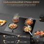 Стъклокерамичен плот за вграждане 4 зони 60см 6000W, Disaenvir, снимка 3