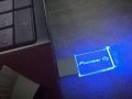 ТОП Светеща УСБ USB flash флаш памет стъкло с вграден надпис Pioneer DJ 32GB кола автомобил джип дом, снимка 3