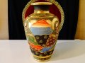 Ваза японски порцелан Satsuma Kinkozan Tsukuru,злато., снимка 5