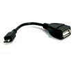VCom Кабел OTG USB AF / Micro USB Black - CU226-0.2m, снимка 1 - USB кабели - 41289139