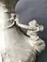 Франция 1900-те/28см-5кг/стара френска фигурална ваза с феи/калай, снимка 10