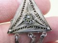 Старинна сребърна муска, медальон, брошка, накит, амулет сребро, снимка 2