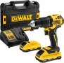 Акумулаторна бормашина DeWALT ударна с 2 батерии и зарядно, 18 V, 2 Ah, 65 Nm, 1.5-13 мм, DCD709D2T