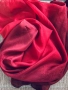 Луксозен копринен шал YAM YAM - OMBRE RUBY RED, снимка 12