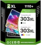 Нови 303XL Мастилници за HP Envy Photo Tango Black Colour Комплект 2 броя тонер принтер печат, снимка 1