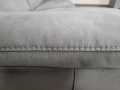 Сив ъглов диван от плат с функция сън и ракла и подвижни облегалки, снимка 10