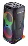 Brodu BTS-2368 Dual 8" – Караоке система / Bluetooth парти колона с два безжични микрофона, RGB свет, снимка 2