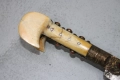 Стар османски балкански ятаган нож акулак с кания корали бели дръжки , снимка 13