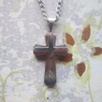 Страхотна верижка верига със стоманен кръст , снимка 2 - Колиета, медальони, синджири - 34780629