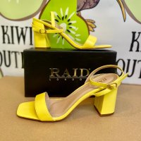 Жълти Сандали Raid London 42- 26.5 см , снимка 3 - Дамски обувки на ток - 40152721