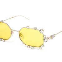 SWAROVSKI 🍊 Дамски метални слънчеви очила "GOLD & YELLOW BIG CRYSTALS" нови с кутия, снимка 7 - Слънчеви и диоптрични очила - 40850022