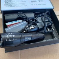 Мощен акумулаторен фенер с cree led диод 2500w ZOOM T6, снимка 3 - Къмпинг осветление - 40620141