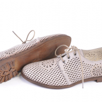 НОВО! Ниски дамски обувки с лазерна перфорация от естествена кожа, снимка 5 - Дамски ежедневни обувки - 36149154