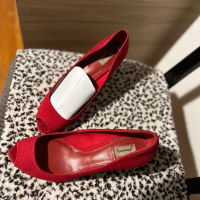 Червени обувки от плат, снимка 2 - Дамски обувки на ток - 44611601