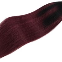 Нова червена удължаваща естествена коса Треса удължения Прическа 60 см, снимка 5 - Аксесоари за коса - 42113895