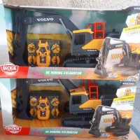 ОГРОМЕН RC рудничарски минен багер Dickey Toys Volvo , 60 см , 3 год + , жълто и сиво, снимка 4 - Електрически играчки - 36106212