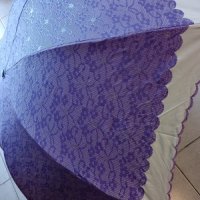 Чадър за дъжд Дантела Екзотика Лилав, снимка 3 - Други - 41491752
