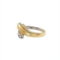 Златен дамски пръстен 2,81гр. размер:55 14кр. проба:585 модел:21966-2, снимка 2 - Пръстени - 44393216