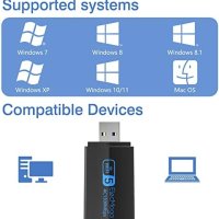 Нов USB Wifi ключ донгъл  адаптер 1300Mbps 5GHz Компютър, снимка 5 - Друга електроника - 41822059