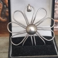 Сребърна висулка цвете , снимка 7 - Колиета, медальони, синджири - 41882575