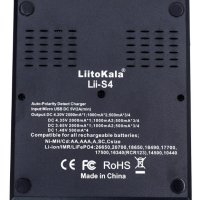 Смарт Зарядно Liitokala Lii-S4 LiFePO4 26650,21700,20700,18650,18490,18350,17670,17500,16340(RCR123), снимка 8 - Аксесоари за електронни цигари - 41519983