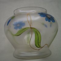 19 ти век стъклена ваза с имайл  , снимка 7 - Други ценни предмети - 41819072