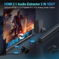 Нов Аудио конвертор HDMI към HDMI SPDIF/4K 120Hz HDMI 2., снимка 7 - Друга електроника - 41662380