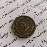 Райх монета - Германия - 2 пфенига | 1915г.; серия A, снимка 1 - Нумизматика и бонистика - 41568083