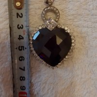 Прекрасна сребърна висулка с аметист., снимка 4 - Колиета, медальони, синджири - 40218463