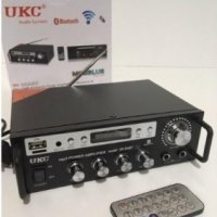 Аудио усилвател + Караоке, BLUETOOTH,FM, USB,MP3,SD UKC-SN-555BT, снимка 2 - Ресийвъри, усилватели, смесителни пултове - 41409976