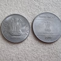 Монети. Индия. 2 и 2 рупии.  2 различни  бройки., снимка 2 - Нумизматика и бонистика - 38039738