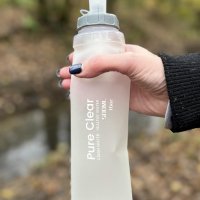 Pure Clear Сгъваема бутилка за вода с филтър - 1000 ml, снимка 4 - Термоси - 42475390