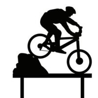 Велосипедист колоездач колело велосипед черен пластмасов топер украса за торта, снимка 1 - Други - 41531559